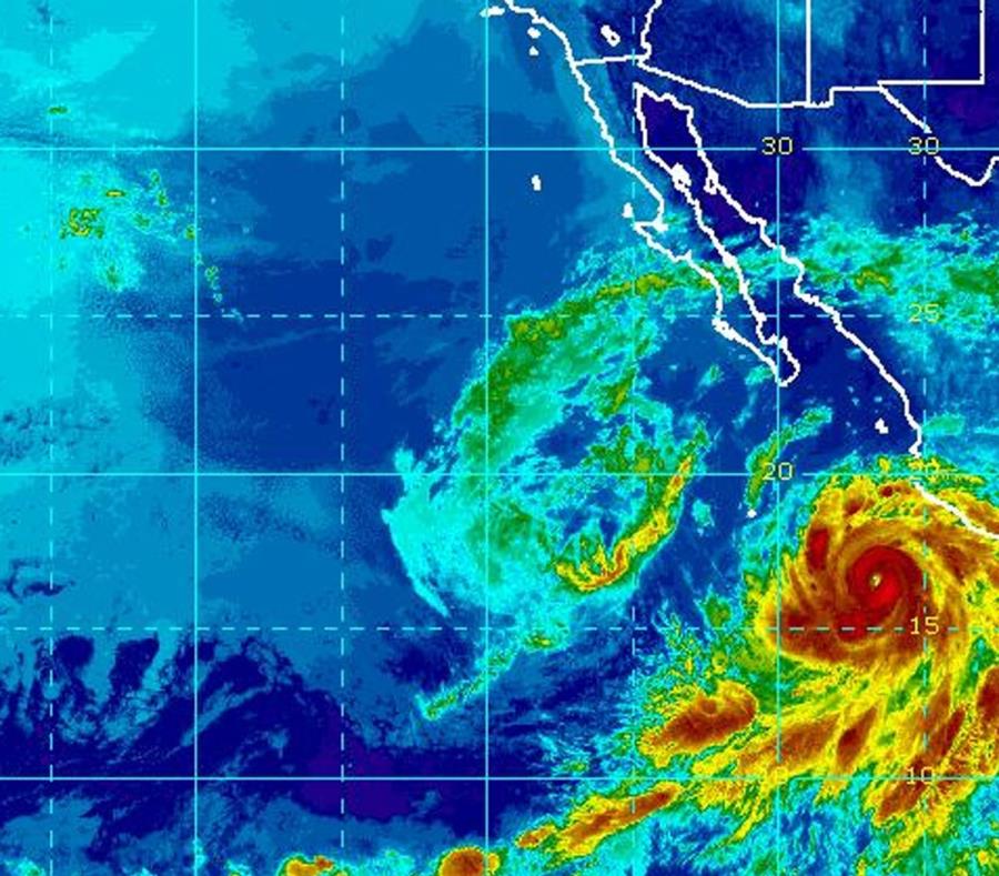 Imagen de satélite del huracán Bud y de la tormenta tropical Aletta. (Captura / NOAA) (semisquare-x3)