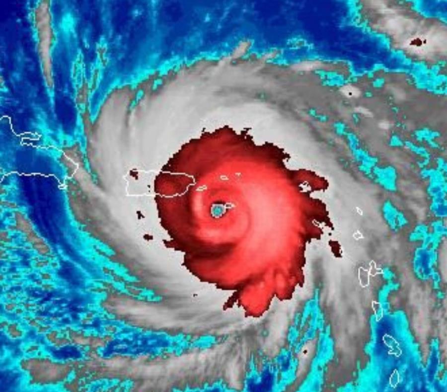 Imagen de satélite del huracán María antes de hacer entrada en Puerto Rico. (Captura / NOAA) (semisquare-x3)