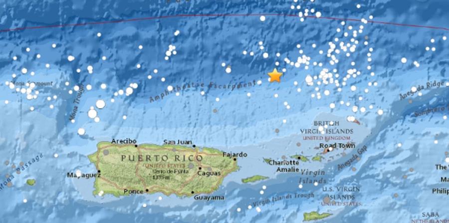 Image result for Se reporta sismo de magnitud 4.2 al noreste de Puerto Rico