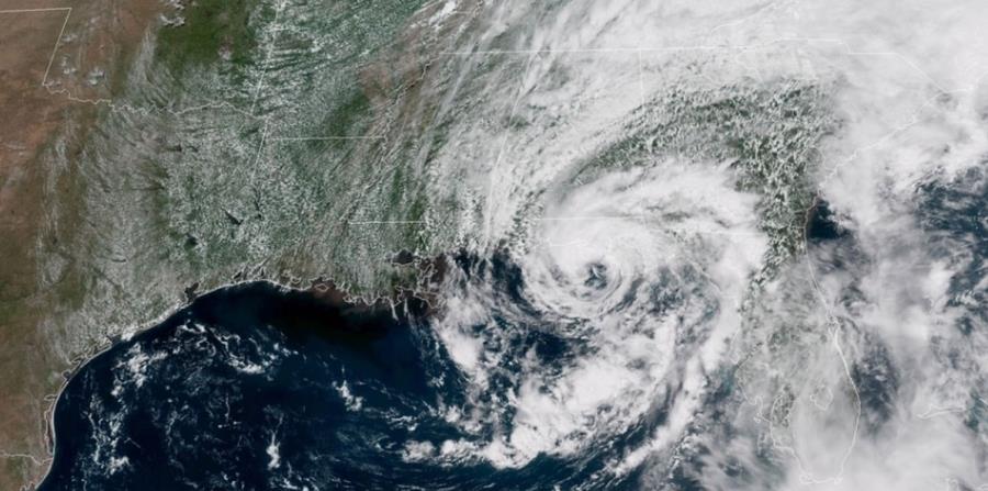 Imagen del satélite espacial Goes16 de la tormenta subtropical Alberto. (Captura / NOAA) (horizontal-x3)
