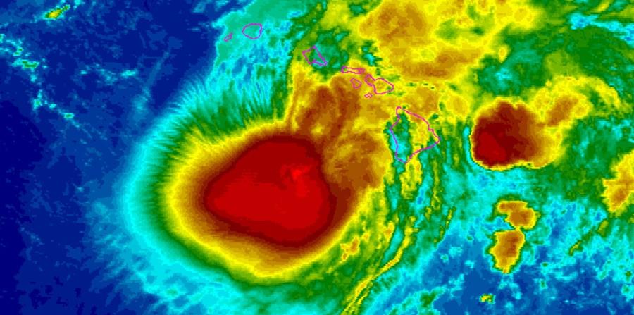 Imagen de satélite del huracán Lane. (Captura / NOAA) (horizontal-x3)