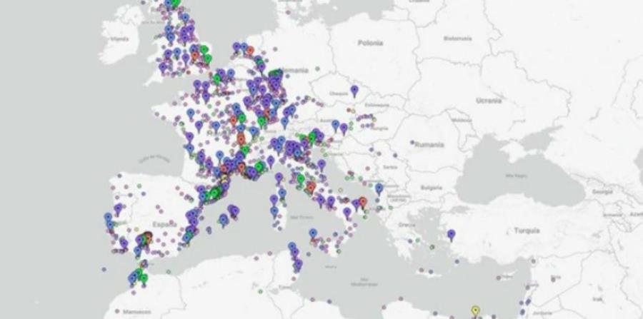 Reconstrucción de las rutas comerciales del antiguo Imperio Romano. (horizontal-x3)