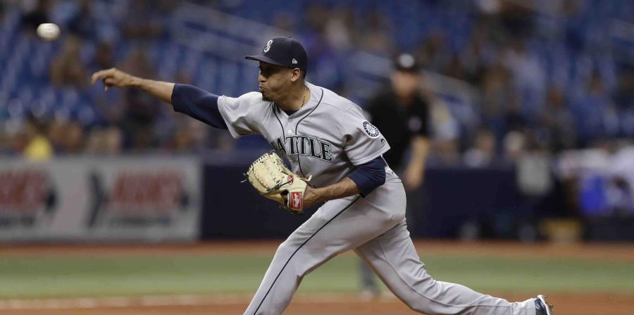 Edwin Díaz lanza en la novena entrada contra los Rays. (AP) (horizontal-x3)
