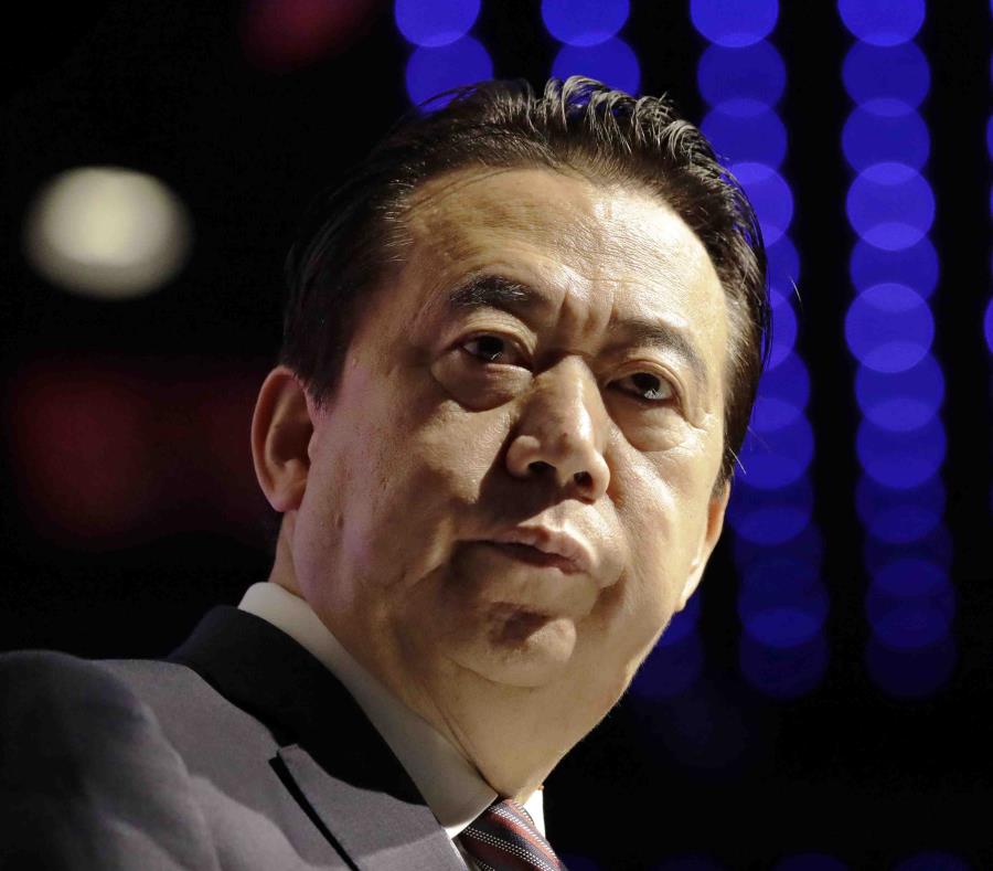 El expresidente de la Interpol, Meng Hongwei, participa en un evento en Singapur. (AP) (semisquare-x3)