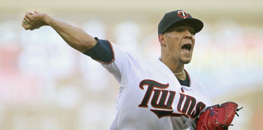 El puertorriqueño José Berríos permitió una carrera en seis hits en siete entradas. (AP) (horizontal-x3)