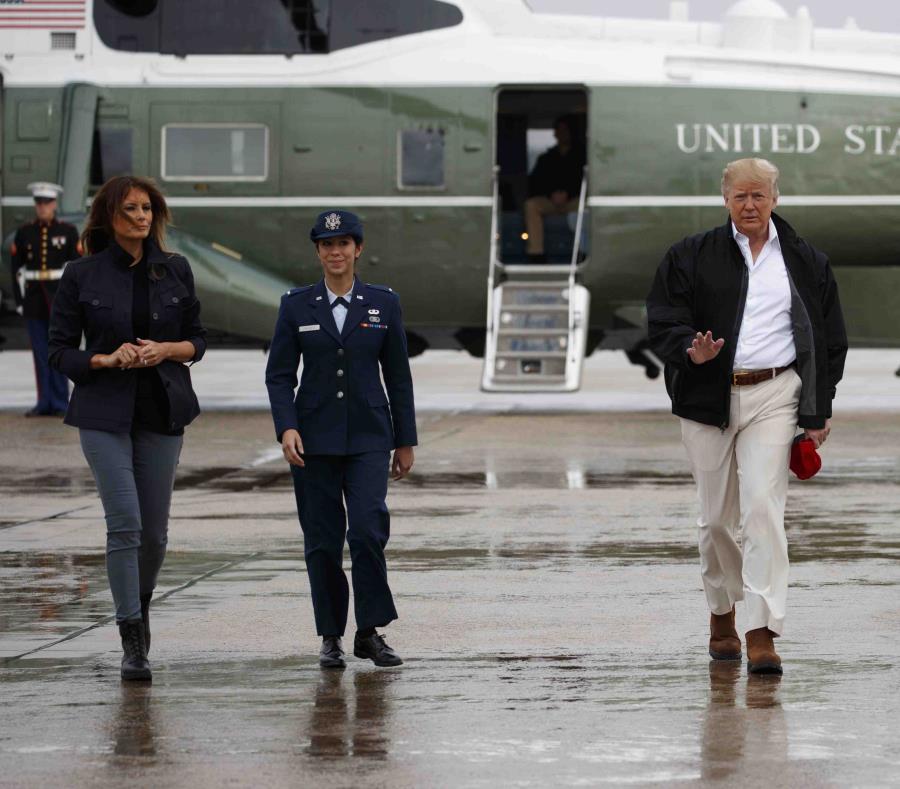 Trump visitó Florida acompañado de la primera dama, Melania Trump. (AP) (semisquare-x3)