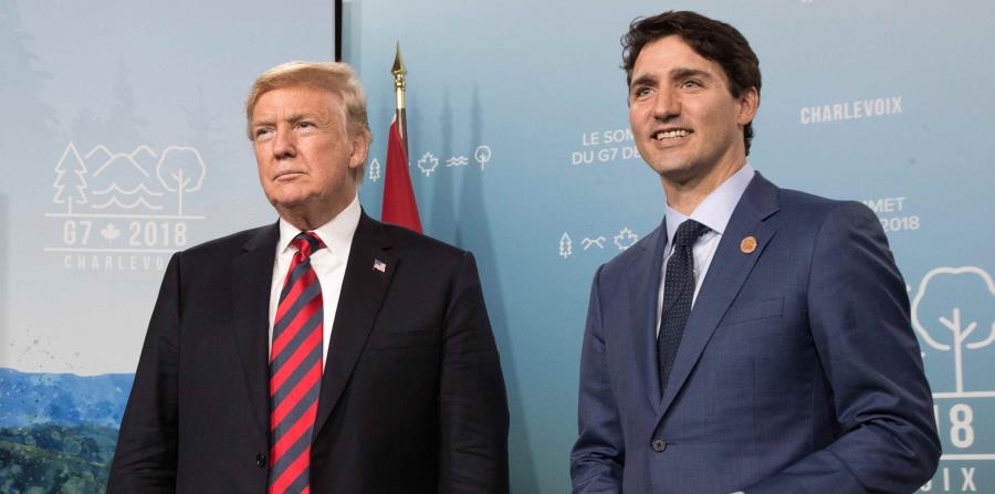 El presidente de Estados Unidos, Donald Trump, junto al primer ministro de Canadá, Justin Trudeau (horizontal-x3)