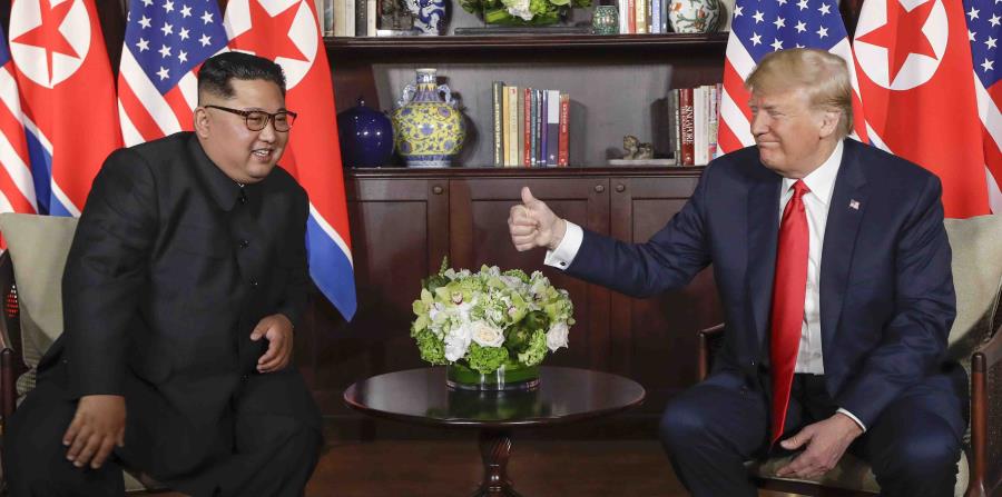 La entrega de los cuerpos se acordó en la histórica cumbre que Donald Trump y Kim Jong-un sostuvieron en Singapur. (AP) (horizontal-x3)