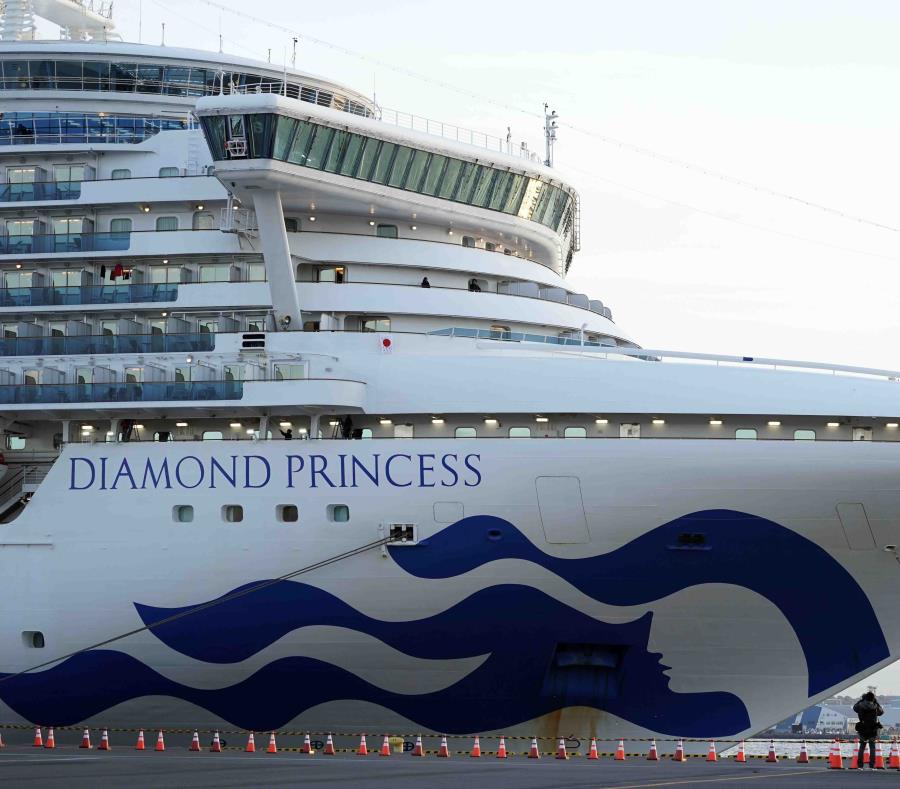 Imagen del crucero Diamond Princess mientras se encontraba en cuarentena en Japón