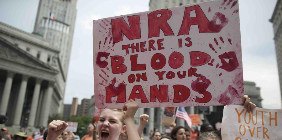 Miles de jóvenes participaron de la marcha con mensajes en repudio a la Asociación Nacional del Rifle (NRA, por sus siglas en inglés) (horizontal-x3)