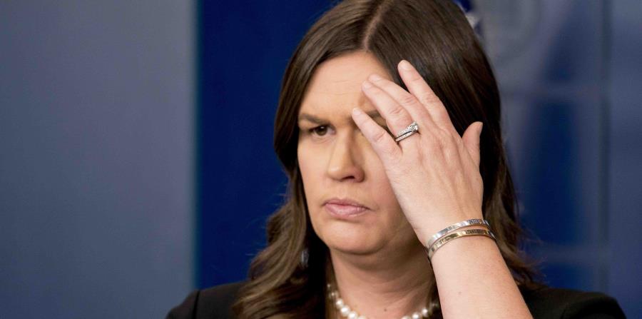 Sarah Huckabee Sanders, portavoz de la Casa Blanca. (AP) (horizontal-x3)