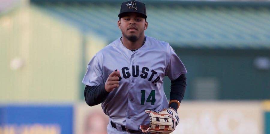 El jardinero Heliot Ramos está activo con el equipo Augusta en la filial Clase A en la organización de los Gigantes de San Francisco. (horizontal-x3)