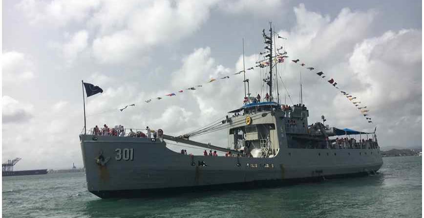 El buque a su llegada a San Juan. (Luis A. López Colón / Especial El Nuevo Día) (horizontal-x3)