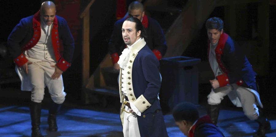 Lin-Manuel Miranda en plena actuación de