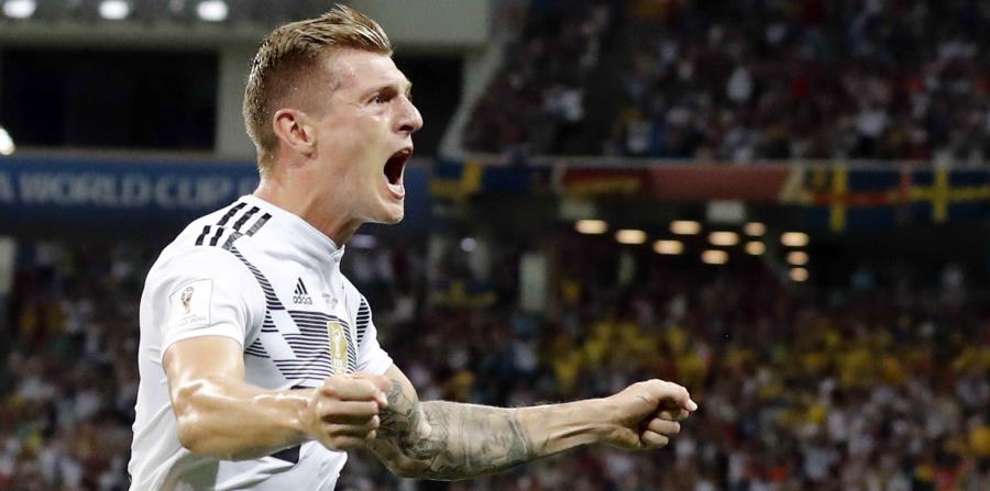 Toni Kroos marcó el gol de la victoria contra Suecia. (AP) (horizontal-x3)