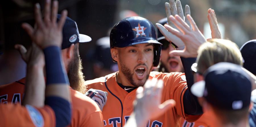 George Springer es parte de la camada de jugadores jóvenes que han hecho de los Astros uno de los mejores equipos de las Mayores. (AP / David Dermer) (horizontal-x3)