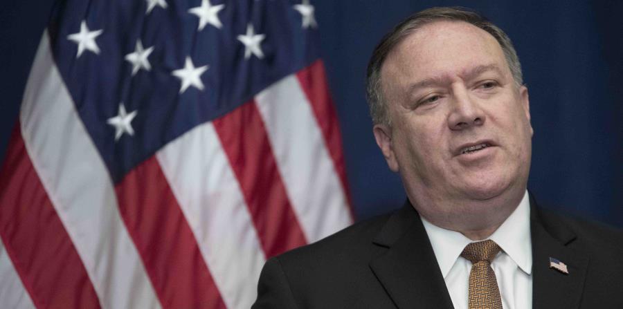 El secretario de Estado norteamericano Mike Pompeo habla en una conferencia de prensa el jueves, 31 de mayo del 2018. (AP Foto/Mary Altaffer) (horizontal-x3)