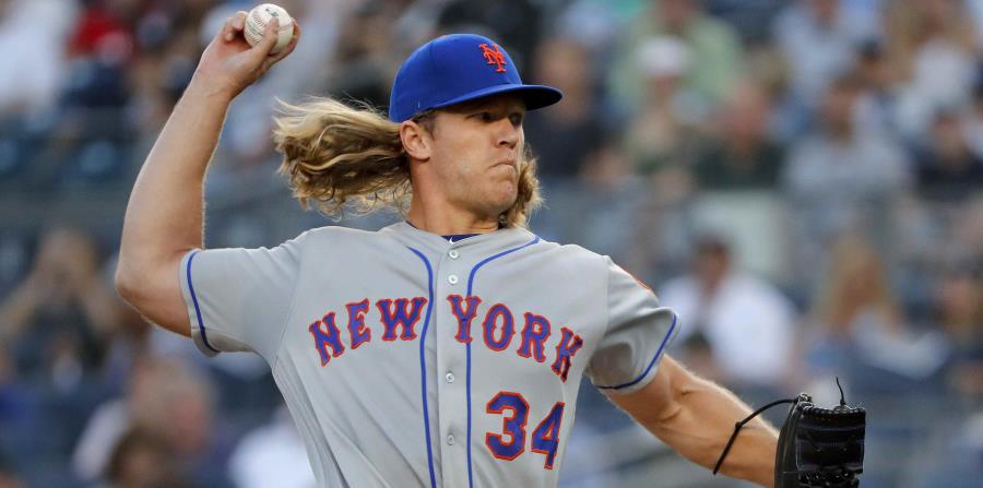 Se cree que Noah Syndergaard contrajo la enfermedad tras visitar un campamento de béisbol infantil el jueves. (AP) (horizontal-x3)