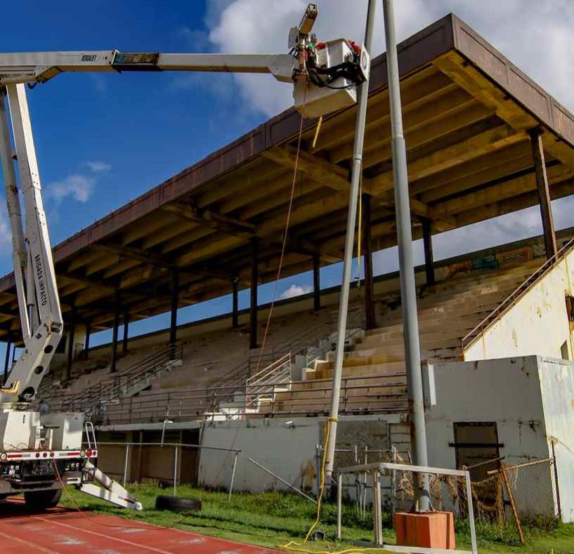 Imagen del proceso de reconstrucción del estadio Sixto Escobar. (semisquare-x3)