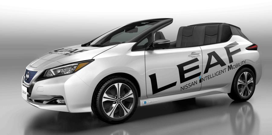 Nissan LEAF convertible. (horizontal-x3)