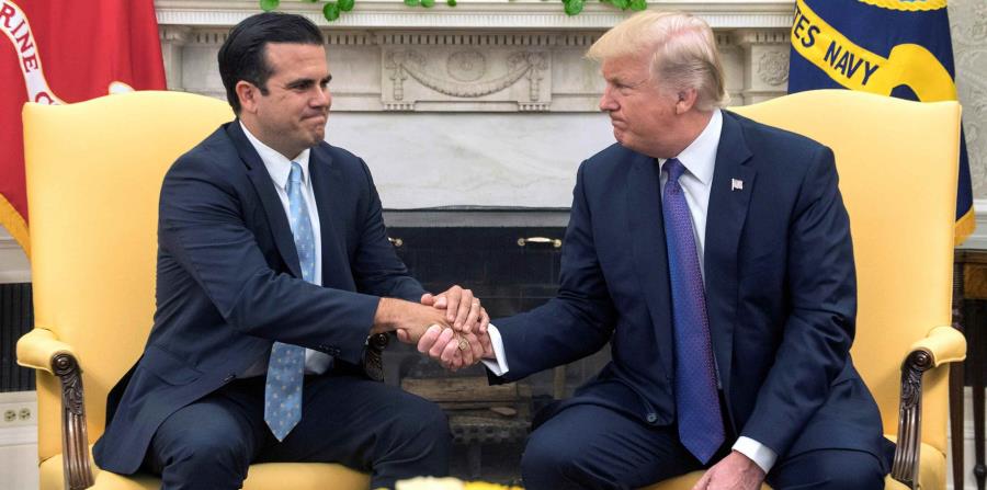 Rosselló y Trump tuvieron un encuentro en la Casa Blanca el pasado octubre de 2017. (GFR Media) (horizontal-x3)