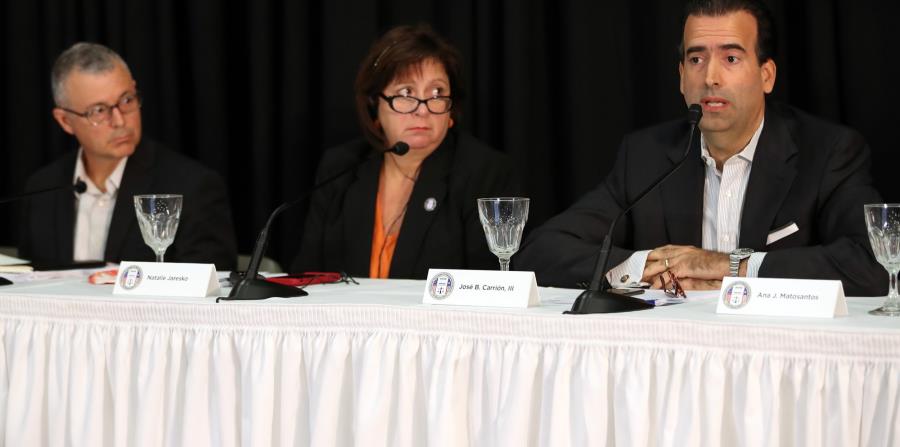 José Carrión III and part of the Oversight Board during a meeting. (horizontal-x3)