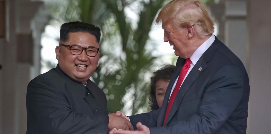 El presidente de Estados Unidos, Donald Trump, durante su cumbre con el líder norcoreano Kim Jong-un. (horizontal-x3)
