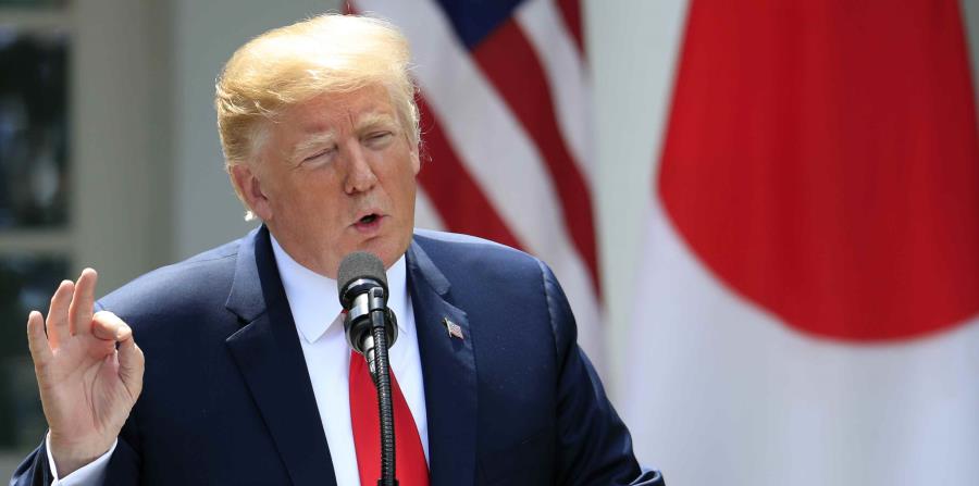 El presidente Donald Trump durante una conferencia de prensa junto al primer ministro de Japón, Shinzo Abe (horizontal-x3)