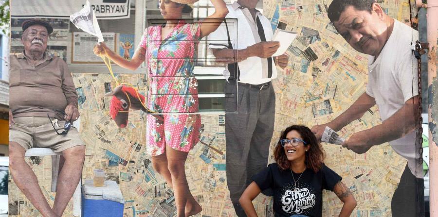 La muralista puertorriqueña Damaris Cruz crea obras de arte en espacios abandonados. (horizontal-x3)