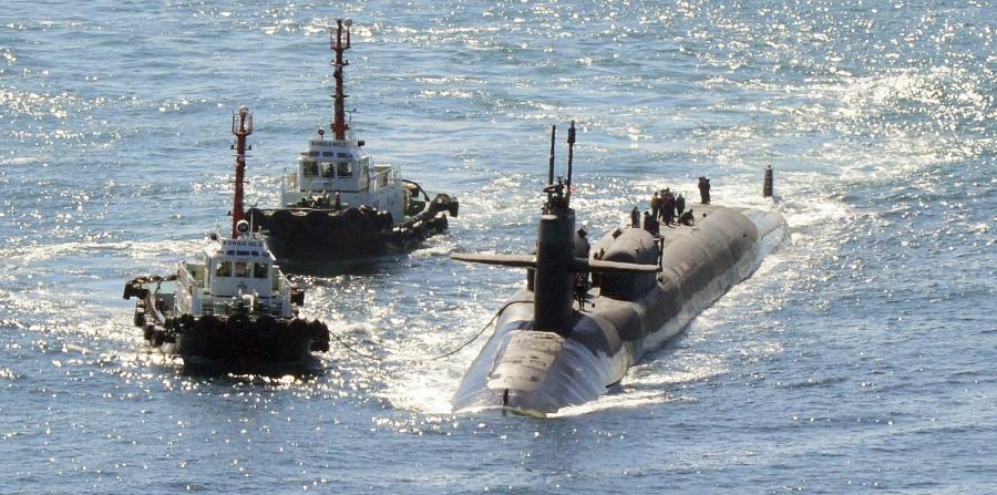 Imagen del USS Michigan, desplegado hace meses en la base naval de Busan, en Corea del Sur. (horizontal-x3)