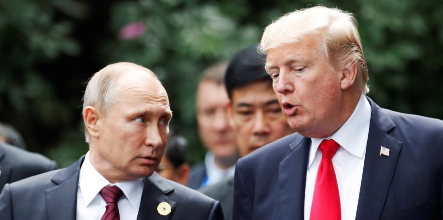 El presidente de Rusia, Vladímir Putin, y su colega de Estados Unidos, Donald Trump, se reunirán en Helsinki en medio de fuertes tensiones entre Moscú y Washington. (EFE) (horizontal-x3)