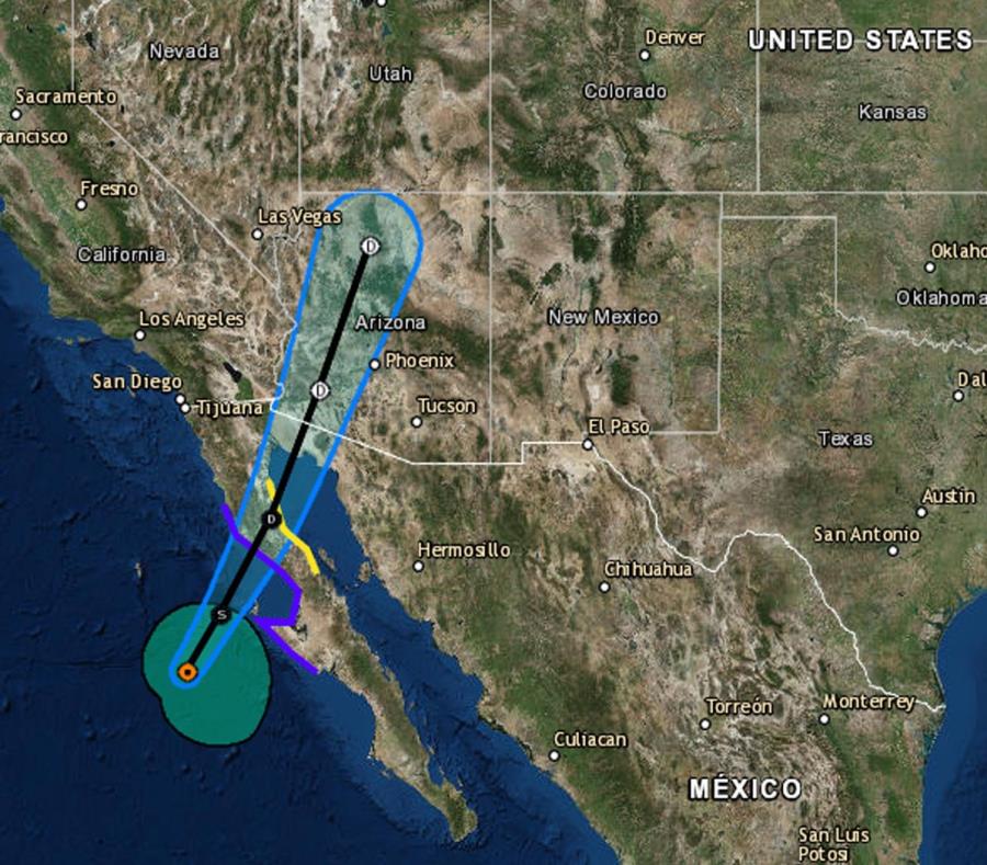 Trayectoria trazada por el Centro Nacional de Huracanes de la tormenta tropical Rosa. (Captura / NOAA) (semisquare-x3)