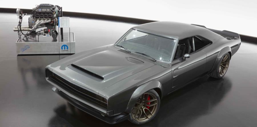Nuevo motor “Hellephant” 426 Supercharged Mopar Crate HEMI, junto al concepto 1968 Dodge “Super Charger” . (horizontal-x3)