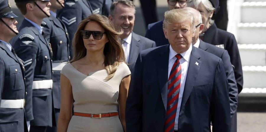 Trump se encuentra actualmente en Reino Unido, junto a la primera dama, Melania Trump. (AP) (horizontal-x3)
