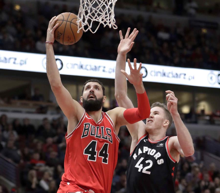 Nikola Mirotic with the Bulls during a game against Toronto on January 3. (AP)