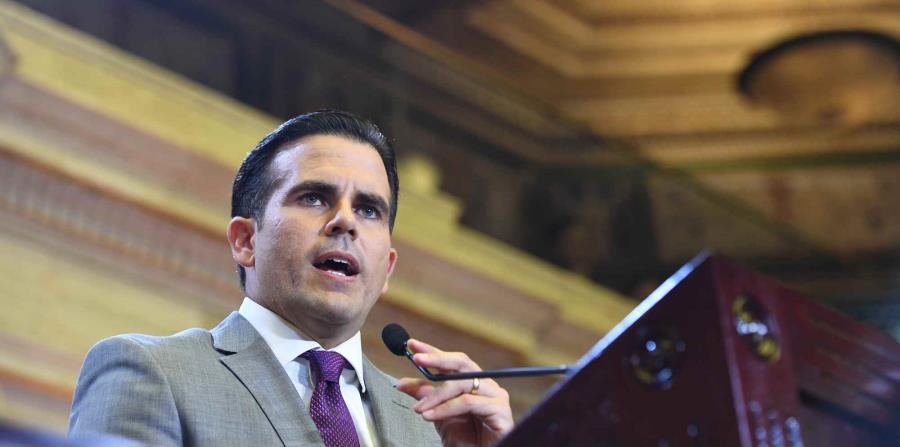 El gobernador Ricardo Rosselló durante su segundo mensaje de presupuesto ante la Legislatura. (horizontal-x3)