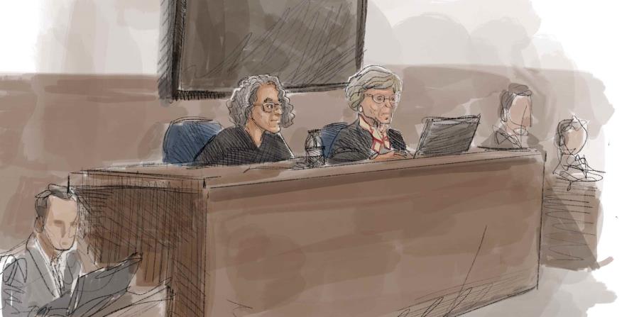 La magistrada federal Judith Gail Dein, a la izquierda, atenderá las argumentaciones orales sobre la pesquisa de la deuda desde su sala judicial en la ciudad de Boston. (horizontal-x3)