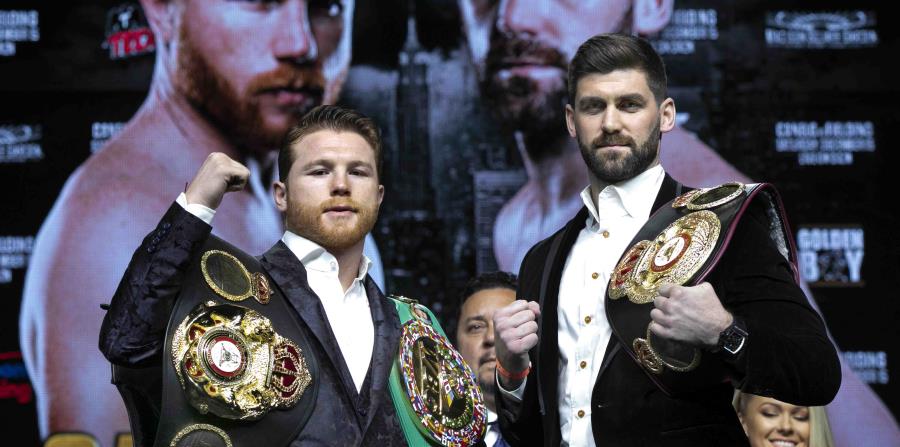 Canelo Álvarez y Rocky Fielding pelearán por primera vez en el Madison Square Garden. (AP) (horizontal-x3)