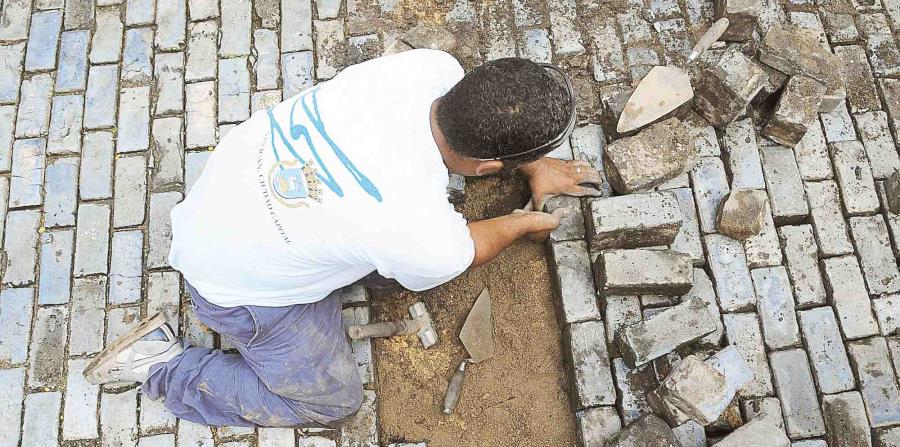 Los trabajos de instalación de adoquines que faltan será en la calle San Justo. (GFRMedia) (horizontal-x3)
