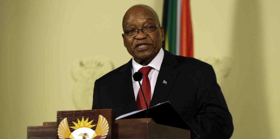Jacob Zuma durante su mensaje a la nación sudafricana. (AP) (horizontal-x3)