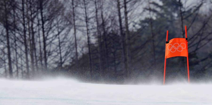 El viento azota la pista en Pyeongchang, Corea del Sur. (horizontal-x3)