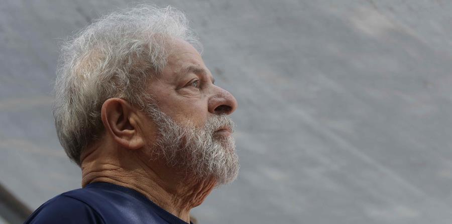 Foto tomada el 7 de abril del 2018 del ex presidente brasileño Luiz Inácio Lula da Silva en un evento en Sao Bernardo do Campo, Brasil. (AP) (horizontal-x3)