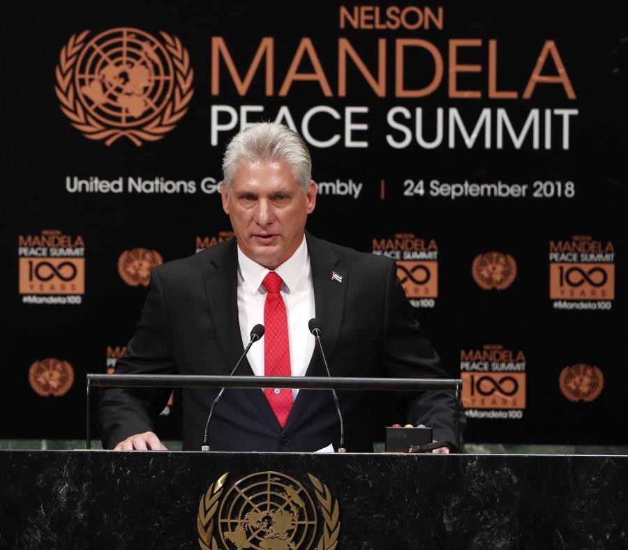 Miguel Díaz-Canel viajó por primera vez en su mandato a Estados Unidos. (EFE) (semisquare-x3)