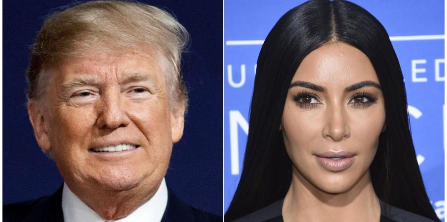 Kim Kardashian West, derecha, abogó ante Donald Trump, izquierda, por la delincuente. (AP / Fotomontaje) (horizontal-x3)