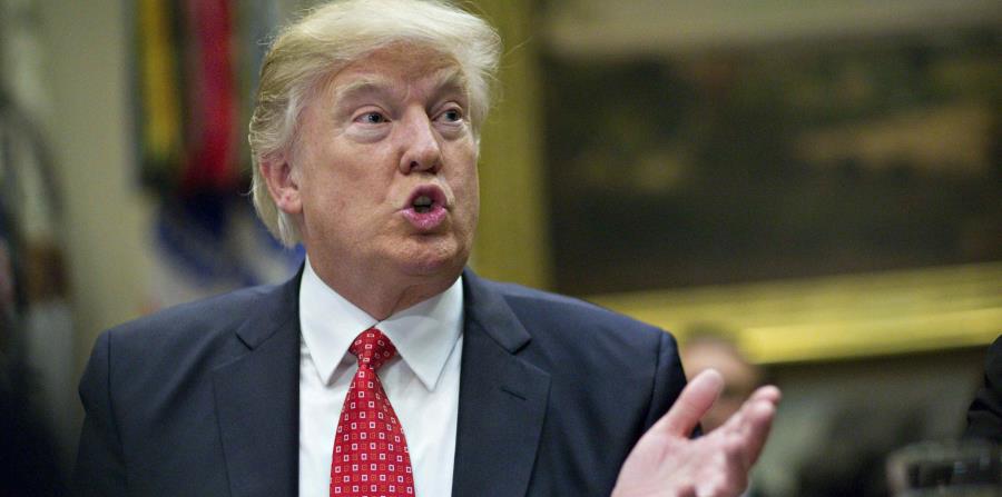 El presidente de los Estados Unidos, Donald Trump, durante una conferencia en la Casa Blanca. (EFE) (horizontal-x3)