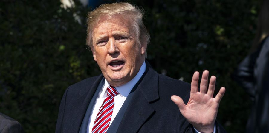 Foto de archivo del presidente de Estados Unidos, Donald Trump, durante un evento en el jardín Sur de la Casa Blanca el 10 de abril de 2018. (EFE) (horizontal-x3)