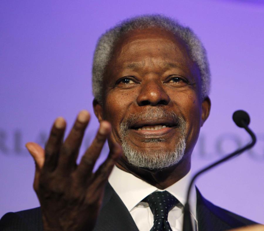 Annan fue uno de los más célebres diplomáticos del mundo y un carismático símbolo de la ONU. (AP) (semisquare-x3)