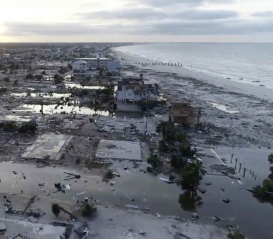 Vista de los daños causados por el huracán Michael en Mexico Beach, Florida. (AP) (semisquare-x3)