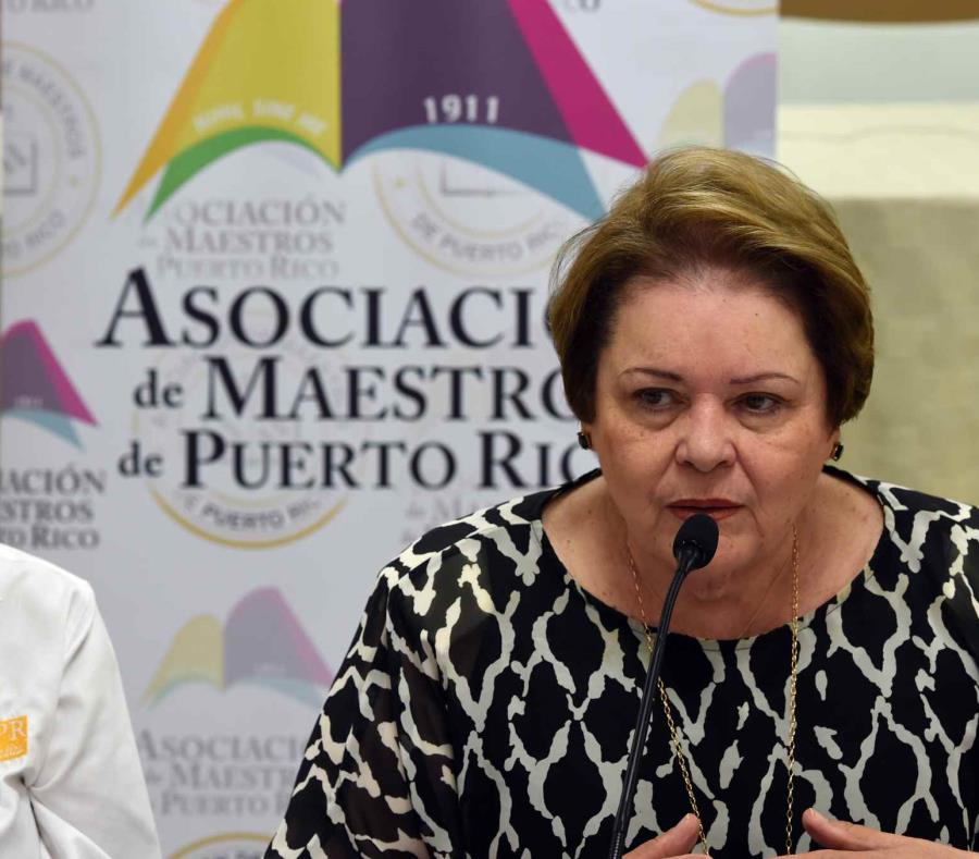 Aida Diaz, presidenta de la Asociación de Maestros de Puerto Rico. (GFR Media) (semisquare-x3)