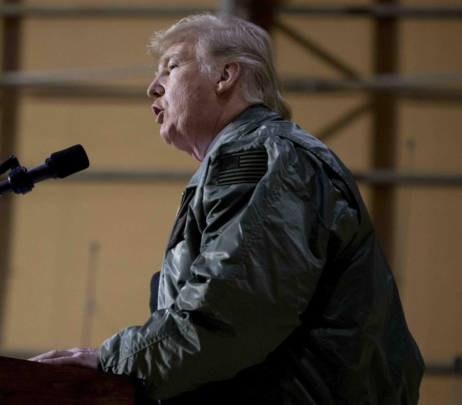 Donald Trump el pasado 26 de diciembre en Irak. (AP) (semisquare-x3)